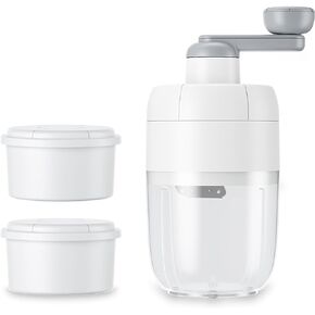 Yanpoake ماكينة حلاقة الثلج اليدوية ماكينة صنع الثلج المخروطية المحمولة كسارة صانع الثلج المكسر مع 2 صينية مكعبات ثلج مجانية للاستخدام المنزلي في الهواء الطلق in Kuwait