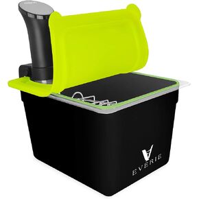حاوية EVERIE Sous Vide مع غطاء سيليكون عالمي وغطاء حامل متوافق مع جميع موديلات Anova، Breville Joule، وعاء الطبخ الفوري (KIT-TY-GJ) in Kuwait