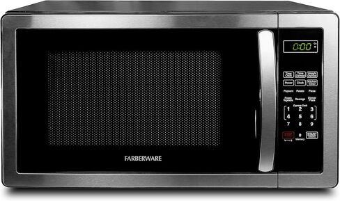 ميكروويف فاربروير كونترتوب 1000 واط، 1.1 قدم مكعب - فرن ميكروويف مع إضاءة LED وقفل للأطفال - مثالي للشقق والمساكن - الفولاذ المقاوم للصدأ سهل التنظيف in Kuwait