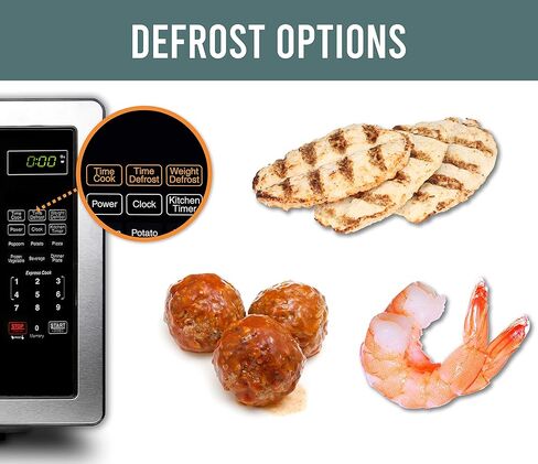 ميكروويف فاربروير كونترتوب 1000 واط، 1.1 قدم مكعب - فرن ميكروويف مع إضاءة LED وقفل للأطفال - مثالي للشقق والمساكن - الفولاذ المقاوم للصدأ سهل التنظيف in Kuwait