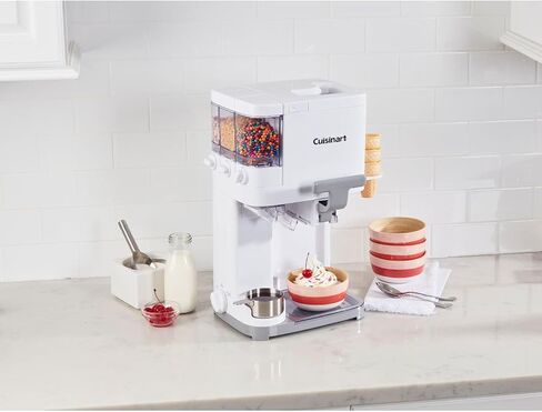 Cuisinart Ice Cream Maker Machine, 1.5 Quart Mix It In Soft Serve, Yogurt, Sorbet, Sherbet Maker, White, ICE-45P1 in Saudi Arabia