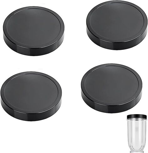 2PCS Replacement Parts For Nutribullet Lids Blender, 1PCS Flat Lid and 1PCS Flip Top To-go Lid Fit for 600w and 900w 18/24/32 Oz Nutribullet Blender Cups in Kuwait