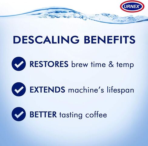 Urnex Dezcal Coffee and Espresso Machine Descaler Activated Scale Remover - 900g Bottle - Fast Effective Descaling Of Boilers and Heating Elements Faucets Spray Heads Milk Systems in Saudi Arabia