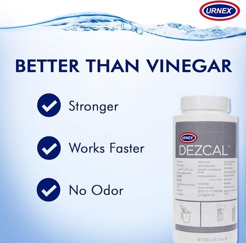 Urnex Dezcal Coffee and Espresso Machine Descaler Activated Scale Remover - 900g Bottle - Fast Effective Descaling Of Boilers and Heating Elements Faucets Spray Heads Milk Systems in Saudi Arabia