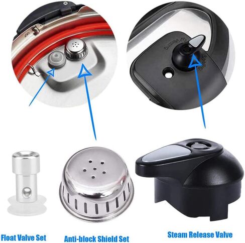 Steam Release Handle, Original Float Valve Replacement Parts with 3 Silicone Caps for Instant Pot Duo/Duo Plus 3, 5, 6 Quart, Duo Mini 3 Qt, Duo50 5 Qt, Duo/Duo plus 60 6 Qt by ZYLONE in Saudi Arabia