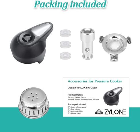 Steam Release Handle, Original Float Valve Replacement Parts with 3 Silicone Caps for Instant Pot Duo/Duo Plus 3, 5, 6 Quart, Duo Mini 3 Qt, Duo50 5 Qt, Duo/Duo plus 60 6 Qt by ZYLONE in Saudi Arabia
