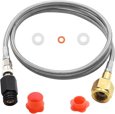 Upgraded Soda Machine Adapter Hose Kit, 60in CGA320 to TR21-4 Soda Maker Co2 Tank Direct Adapter Hose, Maximum Working Pressure 4500PSI in Kuwait
