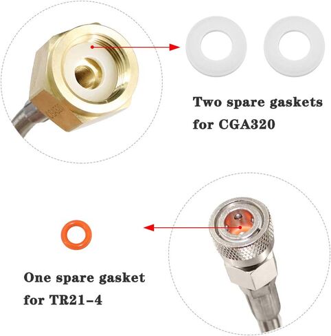 Upgraded Soda Machine Adapter Hose Kit, 60in CGA320 to TR21-4 Soda Maker Co2 Tank Direct Adapter Hose, Maximum Working Pressure 4500PSI in Kuwait