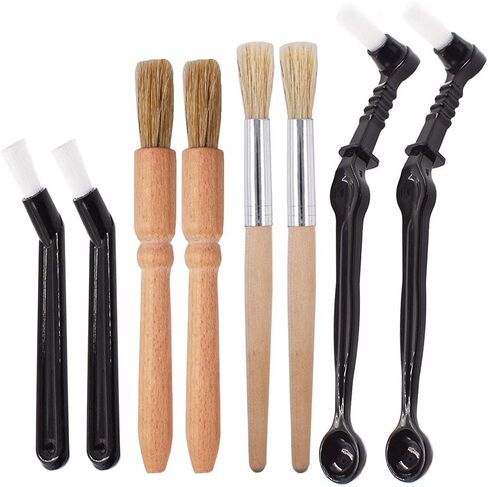 Coffee Brush Set Professional Espresso Brush Kit Include Wooden Coffee Grinder Machine Cleaning Brush and Nylon Espresso Brush for Coffee Machine Group Head (5) in Saudi Arabia