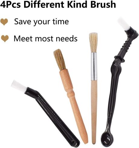 Coffee Brush Set Professional Espresso Brush Kit Include Wooden Coffee Grinder Machine Cleaning Brush and Nylon Espresso Brush for Coffee Machine Group Head (5) in Saudi Arabia