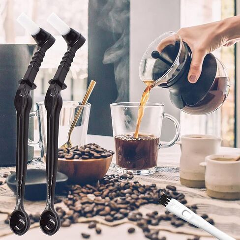 Coffee Brush Set Professional Espresso Brush Kit Include Wooden Coffee Grinder Machine Cleaning Brush and Nylon Espresso Brush for Coffee Machine Group Head (5) in Saudi Arabia