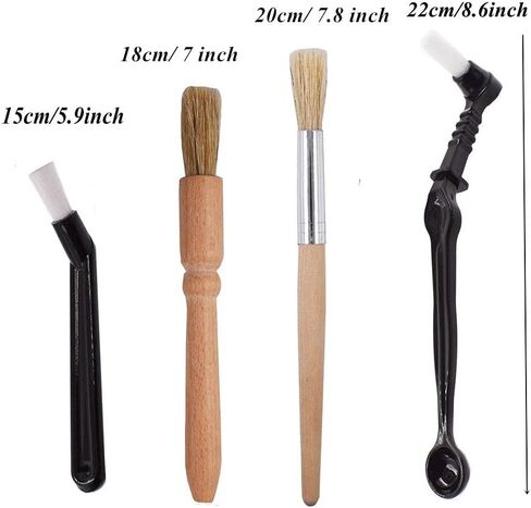Coffee Brush Set Professional Espresso Brush Kit Include Wooden Coffee Grinder Machine Cleaning Brush and Nylon Espresso Brush for Coffee Machine Group Head (5) in Saudi Arabia