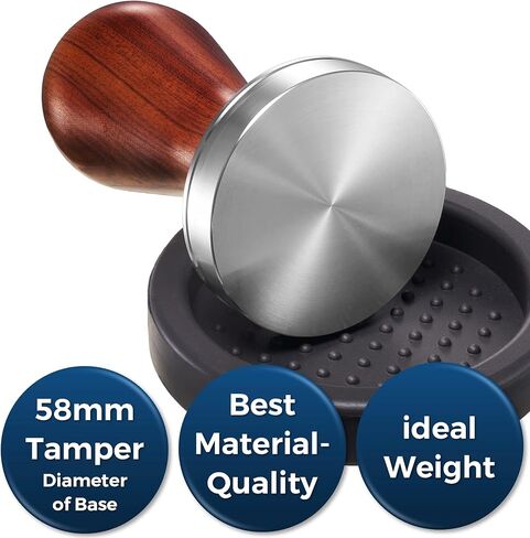 Espresso Tamper Set - 51mm Tamper - Frothing Pitcher, Tamper and Espresso Accessories - Premium Barista Espresso Hand Tamper Set (51mm, Aluminum Handle) in Saudi Arabia