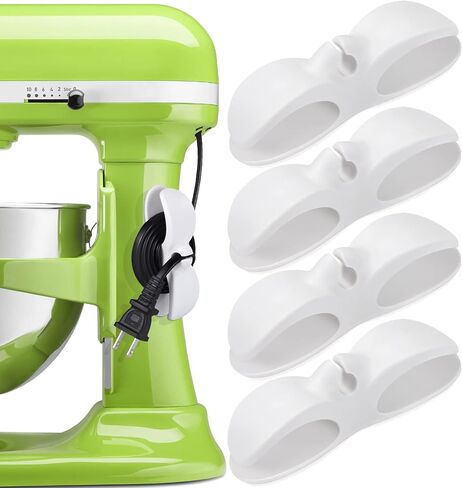 Cord Organizer for Appliances, 4PCS Kitchen Appliance Cord Winder Cable Organizer, Cord Holder Cord Wrapper for Appliances Stick on Pressure Cooker, Mixer, Blender, Coffee Maker, Air Fryer in Saudi Arabia