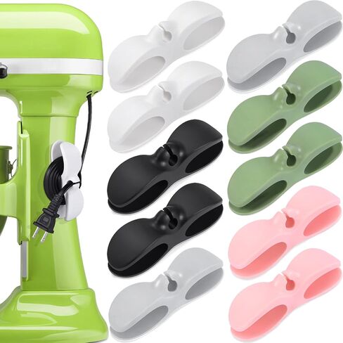 Cord Organizer for Appliances, 4PCS Kitchen Appliance Cord Winder Cable Organizer, Cord Holder Cord Wrapper for Appliances Stick on Pressure Cooker, Mixer, Blender, Coffee Maker, Air Fryer in Saudi Arabia