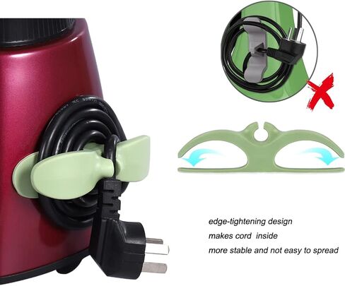 Cord Organizer for Appliances, 4PCS Kitchen Appliance Cord Winder Cable Organizer, Cord Holder Cord Wrapper for Appliances Stick on Pressure Cooker, Mixer, Blender, Coffee Maker, Air Fryer in Saudi Arabia