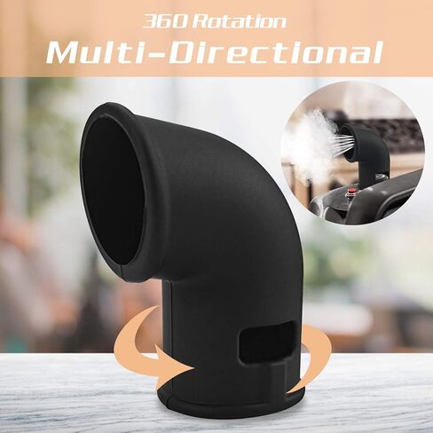 Lid Stand Silicone Lid Holder Accessories and Steam Release Diverter Set, 2 in 1 Kitchen Accessory Compatible with Ninja Foodi Pressure Cooker and Air Fryer 5 Qt, 6.5 Qt and 8 Quart (Black) in Saudi Arabia