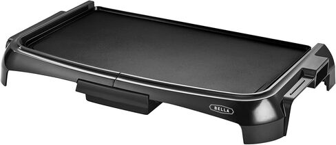BELLA Griddle Ceramic Copper TI, Healthy-Eco Non-stick Coating, Hassle-Free Clean Up, Large Submersible Cooking Surface, 10" x 16", Copper/Black in Saudi Arabia