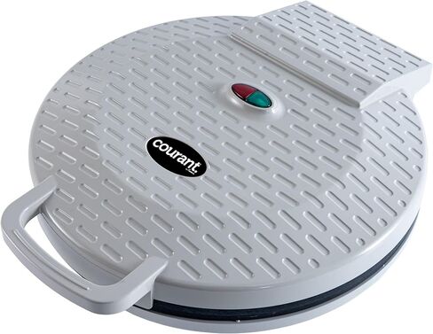 Courant Pizza Maker 12-inch Pizzas Machine, Newly improved Cool-touch Handle Non-Stick plates Pizza oven & Calzone Maker, Electric Countertop Oven for Home or School, 12" Indoor Grill/Griddle, Gray in Kuwait