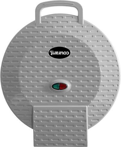 Courant Pizza Maker 12-inch Pizzas Machine, Newly improved Cool-touch Handle Non-Stick plates Pizza oven & Calzone Maker, Electric Countertop Oven for Home or School, 12" Indoor Grill/Griddle, Gray in Kuwait