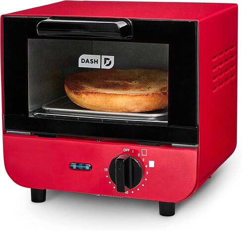 DASH Mini Toaster Oven Cooker for Bread, Bagels, Cookies, Pizza, Paninis & More with Baking Tray, Rack, Auto Shut Off Feature - Aqua in Saudi Arabia