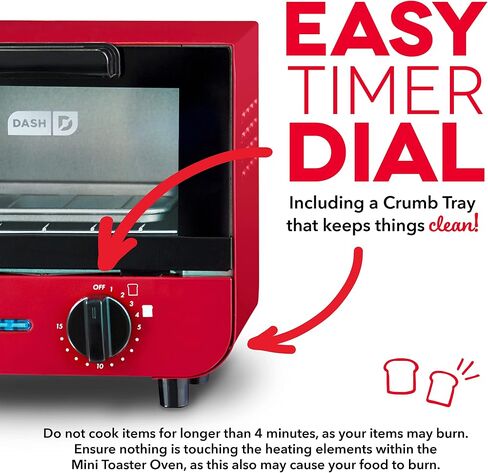 DASH Mini Toaster Oven Cooker for Bread, Bagels, Cookies, Pizza, Paninis & More with Baking Tray, Rack, Auto Shut Off Feature - Aqua in Saudi Arabia