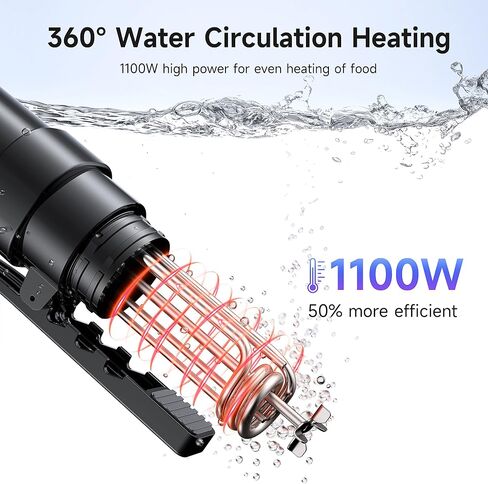 Sous Vide Machines,Joule Sous Vide Cooker 1100W, Wifi Connect App Control with Recipe Ultra-quiet Fast-Heating Immersion Circulator Temperature and Time Digital Display in Saudi Arabia