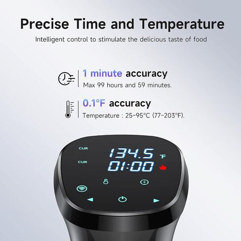 Sous Vide Machines,Joule Sous Vide Cooker 1100W, Wifi Connect App Control with Recipe Ultra-quiet Fast-Heating Immersion Circulator Temperature and Time Digital Display in Saudi Arabia