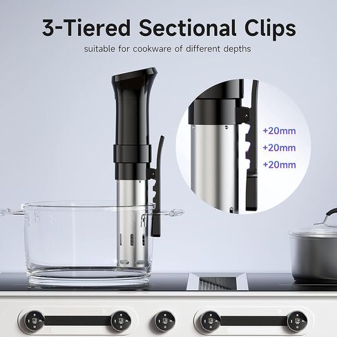 Sous Vide Machines,Joule Sous Vide Cooker 1100W, Wifi Connect App Control with Recipe Ultra-quiet Fast-Heating Immersion Circulator Temperature and Time Digital Display in Saudi Arabia