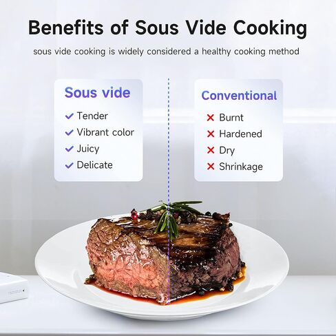 Sous Vide Machines,Joule Sous Vide Cooker 1100W, Wifi Connect App Control with Recipe Ultra-quiet Fast-Heating Immersion Circulator Temperature and Time Digital Display in Saudi Arabia