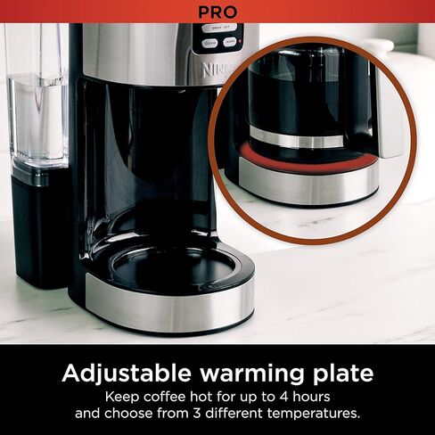 Ninja DCM201BK Programmable XL 14-Cup Coffee Maker PRO, 14-Cup Glass Carafe, Freshness Timer, with Permanent Filter, Black Stainless Steel in Kuwait