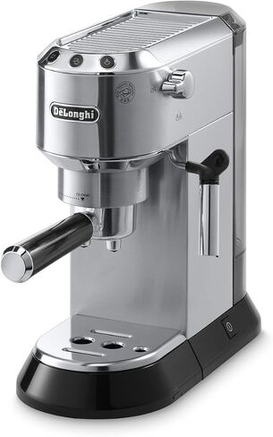 De'Longhi Dedica EC680M, Espresso Machine, Coffee and Cappucino Maker with Milk Frother, Metal / Stainless, Compact Design 6 in Wide, Fit Mug Up to 5 in in Kuwait