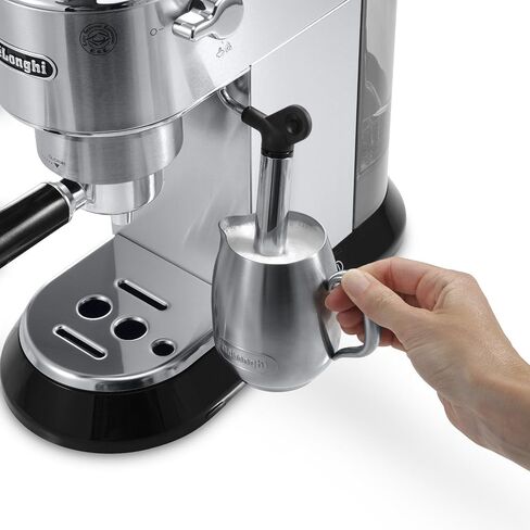 De'Longhi Dedica EC680M, Espresso Machine, Coffee and Cappucino Maker with Milk Frother, Metal / Stainless, Compact Design 6 in Wide, Fit Mug Up to 5 in in Kuwait