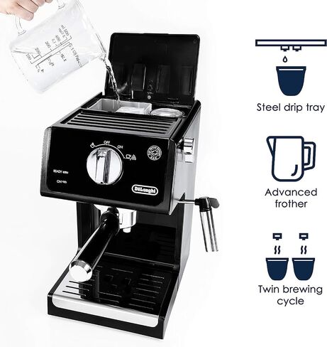 De'Longhi ECP3420 Bar Pump Espresso and Cappuccino Machine, 15", Black in Kuwait