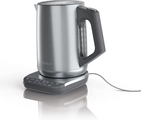 Ninja KT200BL Precision Temperature Electric Kettle, 1500 watts, BPA Free, Stainless, 7-Cup Capacity, Hold Temp Setting, Blue Stainless in Kuwait