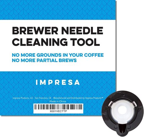 IMPRESA Brewer Needle Cleaning Tool/Maintenance Accessory - Compatible With Keurig 2.0 - No More Grounds In Your Coffee or Partial Brews in Kuwait
