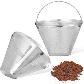 Reusable #4 Cone Coffee Filters for Ninja Dual Brew Pro Coffee Makers,Compatible with Ninja CFP301 CFP201,8-12 Cup Stainless Steel Basket (1*Stainless Steel) in Saudi Arabia