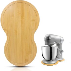 بساط مزلاق من الخيزران متوافق مع خلاط كويزينارت القائم سعة 5.5 كوارت - صندوق تخزين منزلق لسطح المطبخ لخلاط كويزينارت، صينية متحركة in Kuwait