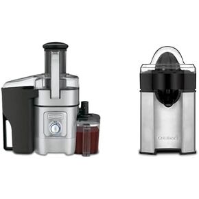 ماكينة عصارة من كويزينارت، عصارة عصير مصبوبة للخضروات والليمون والبرتقال والمزيد، CJE-1000 وCCJ-500P1 عصارة حمضيات للتحكم في اللب، 1، أسود/ستانلس ستيل in Saudi Arabia