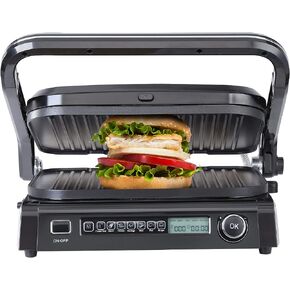 VEVOR 7 IN 1 Electric Contact Grill,1800W Indoor Panini Press Griddle,Stainless Steel Teppanyaki Grill with Nonstick&Removable Iron Plate, 0-446℉ Adjustable Temp Control,LCD Display,110V in Kuwait