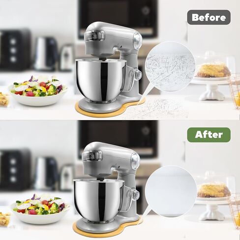 بساط مزلاق من الخيزران متوافق مع خلاط كويزينارت القائم سعة 5.5 كوارت - صندوق تخزين منزلق لسطح المطبخ لخلاط كويزينارت، صينية متحركة in Kuwait