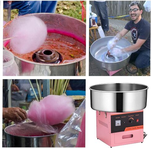 Commercial Cotton Candy Machine Electric Cotton Candy Floss Maker - 110V for the Perfect Party Favor for Birthdays, School function, or Social Events.（Blue） (Without wheels, Blue)… in Kuwait