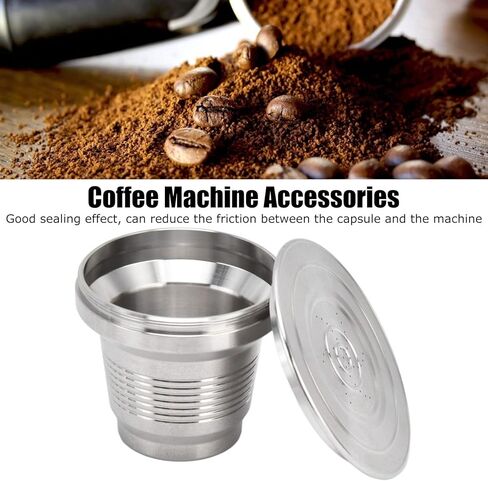 كوب كبسولة القهوة القابل لإعادة الاستخدام من VTOSEN - فلتر كبسولة من الفولاذ المقاوم للصدأ لـ LORLM8012/60/A - فلتر كبسولة القهوة القابل لإعادة الملء - ملحقات ماكينة القهوة - استمتع بالقهوة مع كوب كبسولة القهوة هذا! in Kuwait