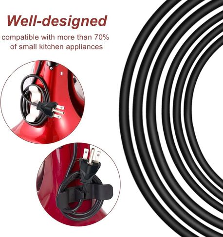 BUSOHA 4 حزم منظم الحبل للأجهزة، منظم الحبل مرتب، حامل الحبل العالمي اكسسوارات المطبخ للخلاط ، خلاط ، صانع القهوة ، طباخ الضغط و مقلاة الهواء in Kuwait
