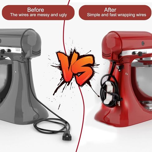 BUSOHA 4 حزم منظم الحبل للأجهزة، منظم الحبل مرتب، حامل الحبل العالمي اكسسوارات المطبخ للخلاط ، خلاط ، صانع القهوة ، طباخ الضغط و مقلاة الهواء in Kuwait