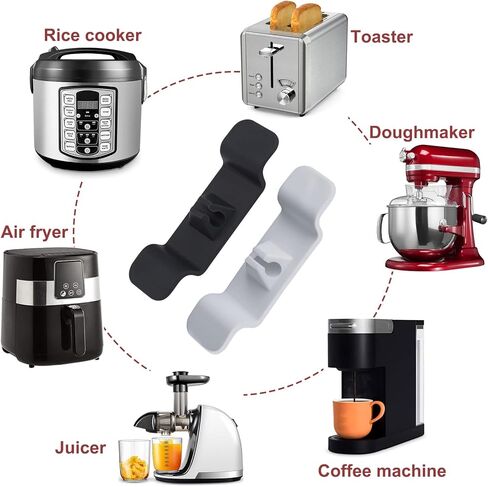 BUSOHA 4 حزم منظم الحبل للأجهزة، منظم الحبل مرتب، حامل الحبل العالمي اكسسوارات المطبخ للخلاط ، خلاط ، صانع القهوة ، طباخ الضغط و مقلاة الهواء in Kuwait