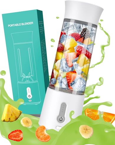 Portable Blender for Shakes and Smoothies, 17 Oz Personal Size Blenders Ultra Sharp 6 Blades Portable Blender, USB Rechargeable Personal Blender with BPA Free, Mini Blender for Sports/Travel/Home/Gym/Office in Saudi Arabia