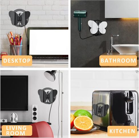 8 قطع منظم الحبل للأجهزة، منظم سلك الفراشة لأجهزة المطبخ يلتصق عليها، حامل سلك ملفوف ملفوف لخلاط الحامل، صانع القهوة، مقلاة الهواء، طنجرة ضغط (أسود + أبيض) in Kuwait