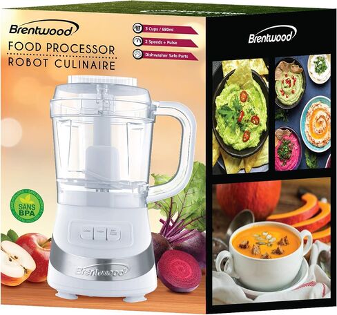 Brentwood Appliances FP-549BK 3-Cup (Black) Food Processors, Normal in Saudi Arabia