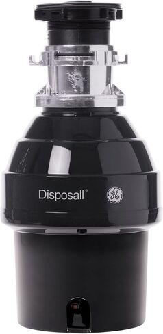 GE Batch Feed Garbage Disposal, 3/4 Horsepower & 2,700+ RPM, Good for Grinding: Small Bones, Vegetable Peels, & Fruit Pits, Easy Install Kit Included, Non-Corded, Recommended for Daily Cooking in Saudi Arabia